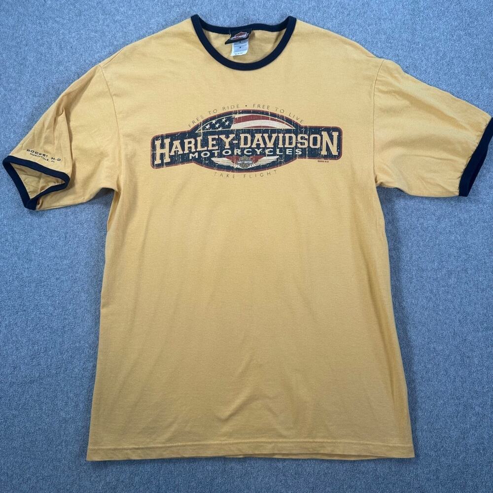 Harley Davidson Take Flight Short Sleeve Tee Shirt Men's Medium Huntsville AL